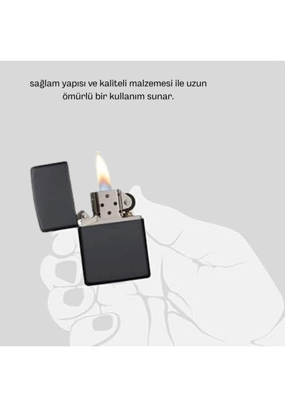 Metal Gövdeli Mat Tasarım Çakmak Ergonomik Tutma Özellikli Şık Aksesuar