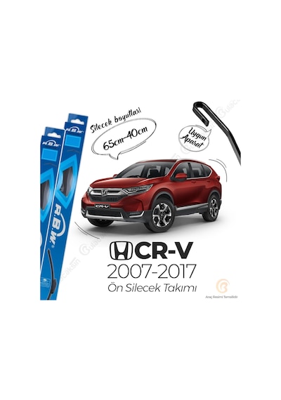 RBW Honda CR-V 2007 - 2017 Ön Muz Silecek Takım