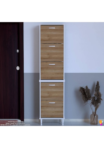Eliusta Store Ayaklı Meşe Ayakkabılık 52 Cm Kapı Önü/giyim Odası/antre Uyumlu Ayakkabılık 52x205x26 Cm Meşe Eliusta Store Ayaklı Meşe Ayakkabılık 52 Cm Kapı Önü/giyim Odası/antre Uyumlu Ayakkabılık 52x205x26 Cm Meşe