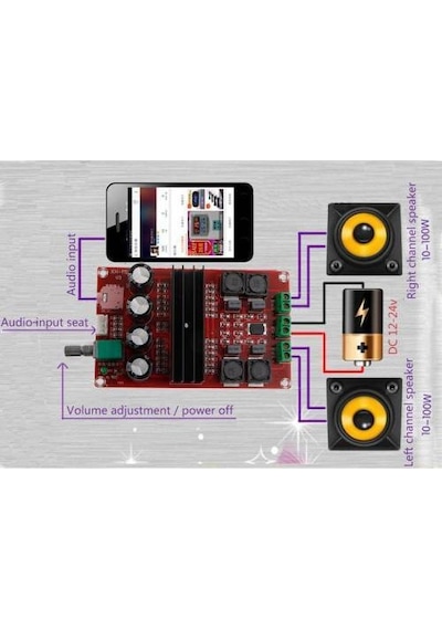 Modülelektronik-Tpa3116D2 2X100 W Çift Kanal Stereo Anfi Devresi