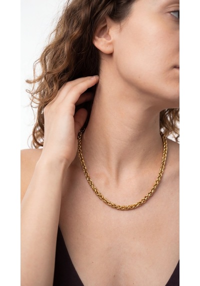 Aurea Twist Kolye Krem