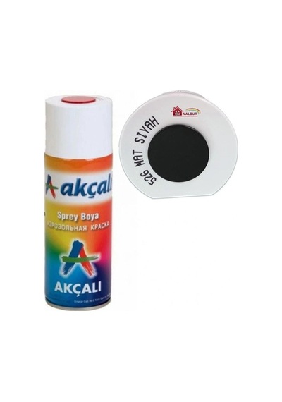 Akçalı Sprey Boya 400 Ml 526 Mat Siyah Çok Renkli
