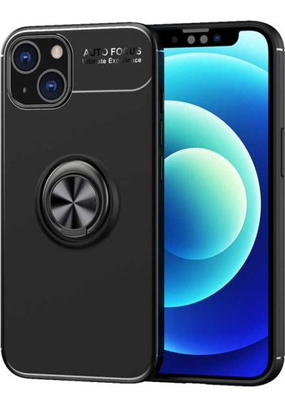 Apple Uyumlu  iPhone 13 Mini Kılıf Zore Ravel Yüzüklü Silikon Kılıf