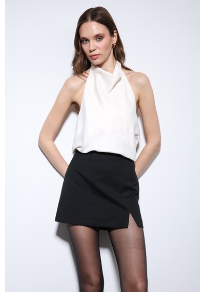 Antioch Saten Halter Kadın Top Taş
