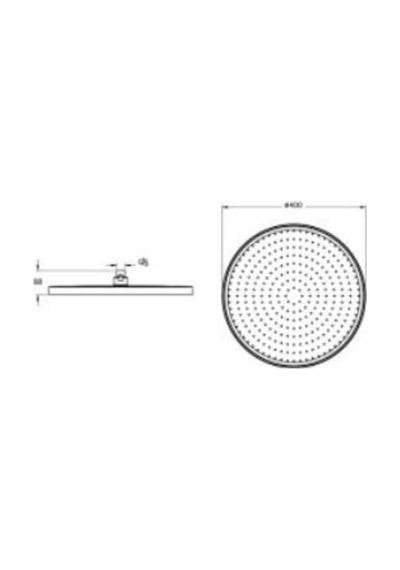 Vitra Prime Round A45920 Duş Başlığı, Krom Diğer