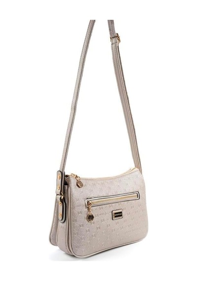 Silver Polo Sp818 Kadın Çapraz Çanta Logolu Bej-s.bej