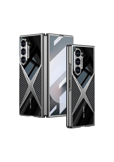 Galaxy Uyumlu Z Fold 6 Kılıf Ultra İnce Kamera Korumalı Pc + Karbon Arka Yüzey Redclick X-pro Kapak