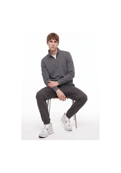 Jeep Antrasit Erkek Dik Relaxed Sweatshirt J5wm-swt7222 Antrasit Melanj