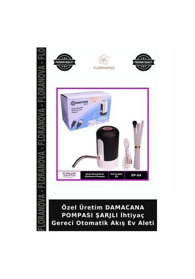 Özel Üretim Damacana Pompası Şarjlı İhtiyaç Gereci Otomatik Akış Ev Aleti Çok Renkli