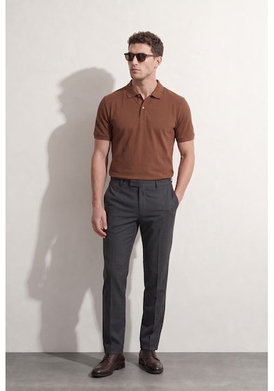 D'S Damat Ds Damat Regular Fit Karamel %100 Pamuklu Uzun Ömürlü Kıvrılmaz Polo Yaka Nakışlı T-shirt 4hc14ort51000 Krm