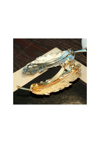 So-much Metal Yaprak Otomatik Saç Tokası Gold-5 Gold Yaprak Otm - 124514575 Gold Yaprak Otm - 124514575 Gold Yaprak Otm