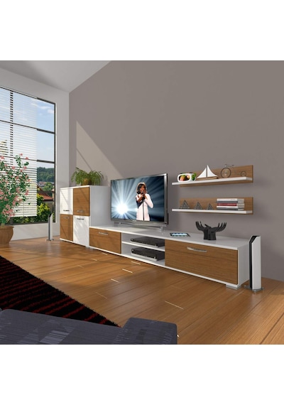 Decoraktiv Eko On Mdf Dvd Tv Ünitesi Tv Sehpası Beyaz - Ceviz