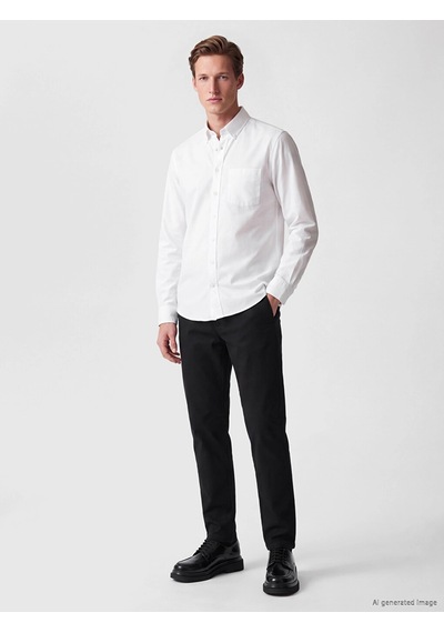 LC Waikiki Southblue Beyaz Regular Fit Oxford Erkek Gömlek Ecru
