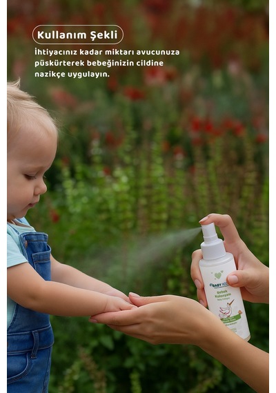 Baby İcon %100 Doğal Bebek Kolonyası 150 Ml Pudra Kokulu Bitkisel Vegan İçerik 709