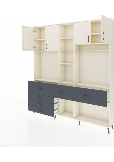 Arges Dolap 11 Raflı 6 Çekmeceli 4 Kapaklı 220x30x243 Aytaşı-aytaşı/antrasit Aytası/antrasıt Arges Dolap 11 Raflı 6 Çekmeceli 4 Kapaklı 220x30x243 Aytaşı-aytaşı/antrasit Aytası/antrasıt