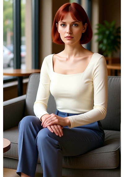 Ersefa Moda Kare Yaka Örme Slim Düz Desen Casual Günlük Regular Uzun Kol Taş