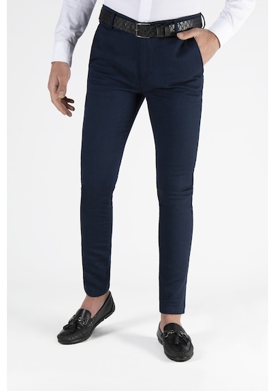 Terapi Men Erkek Lacivert Slim Fit Italyan Kesim Keten Pantolon Lacivert