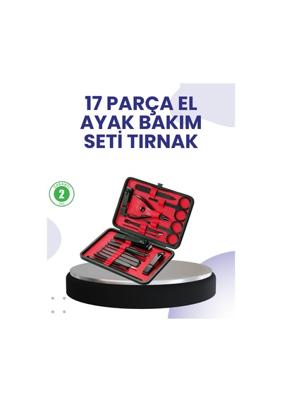 Zenvia Taşınabilir Deri Kutulu 17 Parça Manikür Seti Znv2026