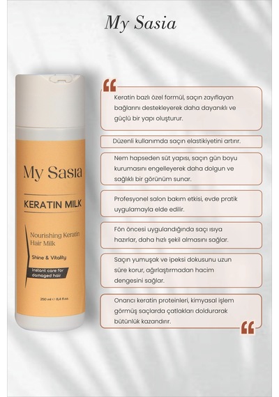 My Sasia Onarıcı Keratin Sütü