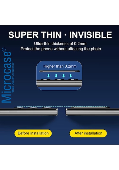 Microcase Poco X8 Pro 5g İle Uyumlu Kamera Lens Koruma Halkası - Kapalı Tasarım -siyah Al3401