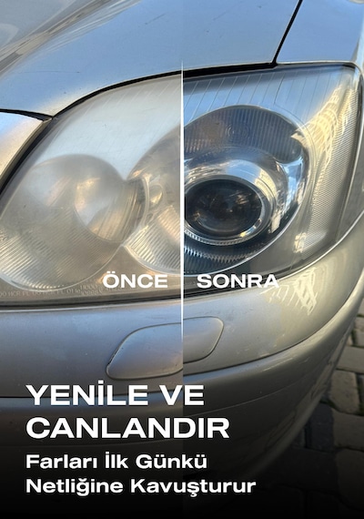 Nasiol Headlight Restorer Nano Seramik Far Yenileme ve Koruma Kiti-3 Yıl Dayanım 10 ML