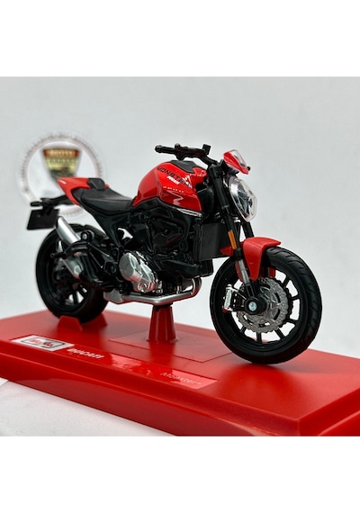 Moto Garage Ducati Monster 1:18 Diecast Maket Motor Lisanslı Metal Model Motosiklet
