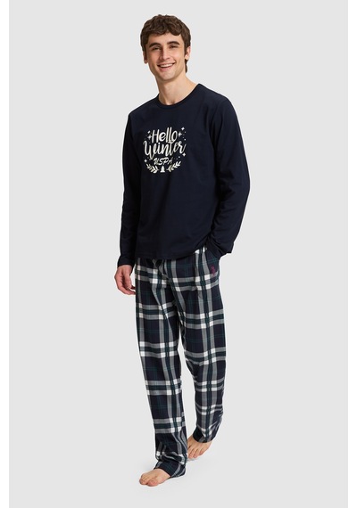 U.S. Polo Assn. Erkek Lacivert Pijama Takımı 50333267-vr033