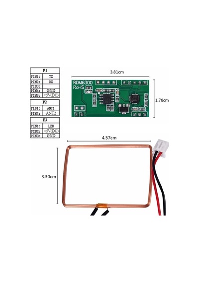 Ayrex Rdm6300 125 Khz Rfıd Kart Okuyucu Rfid Personel Stok Takip Em4100