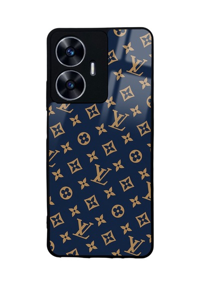 Realme C55 Laci Lv Tasarımlı Glossy Telefon Kılıfı Lacivert