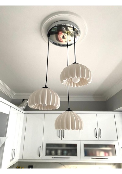 Solis Modern 3 Lü Sarkıt Avize Salon Ve Mutfak Aydınlatması Şık Bohem Tarz Nestvibe Gümüş