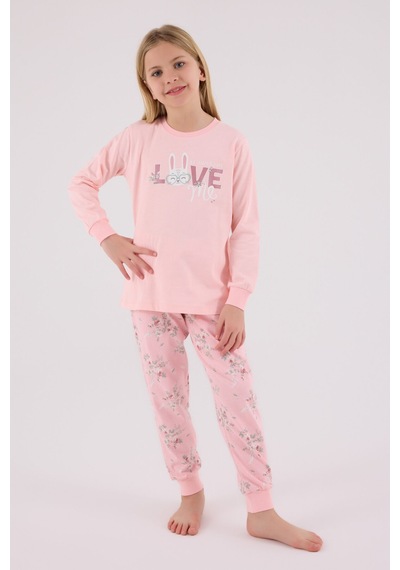 Rolypoly Kız Çocuk Pembe Pijama Takımı Rp3703-c-v2 Pembe