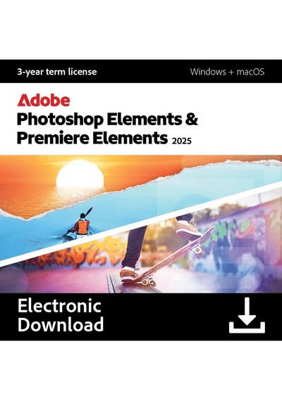 Adobe Photoshop Elements 2025 & Premiere Elements 1pc 3yıl
