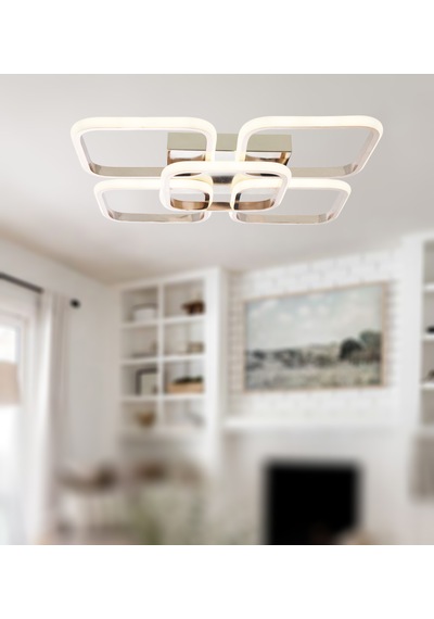 Tt302-4+1-fsr Kare Tt Ayd 3 Renk Işık Led Avize Rosegold