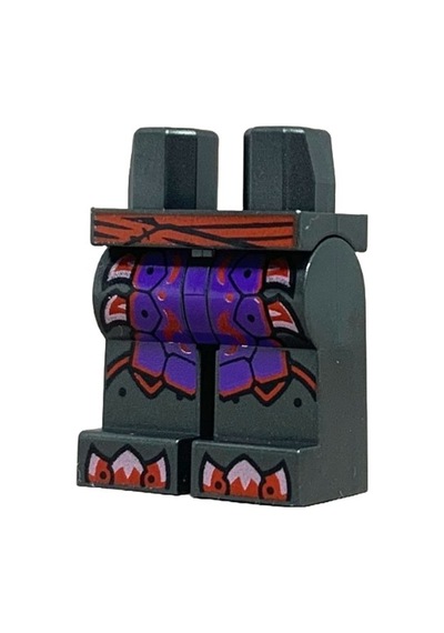 Minifigür Parçaları: Legs Decorated, Bacak, Ayak: 970c00pb1633
