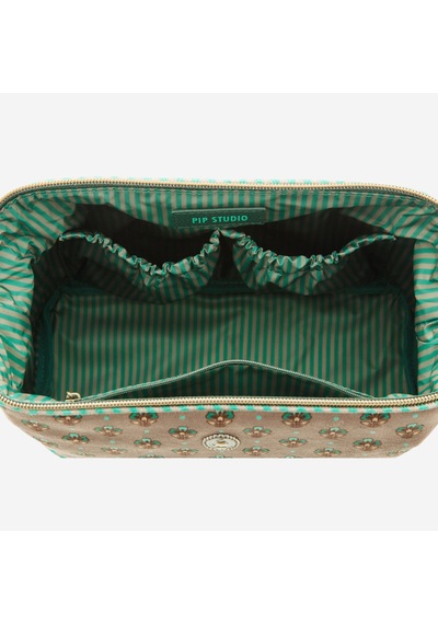 Haki Polyester Makyaj Çantası 26x12x18 Cm