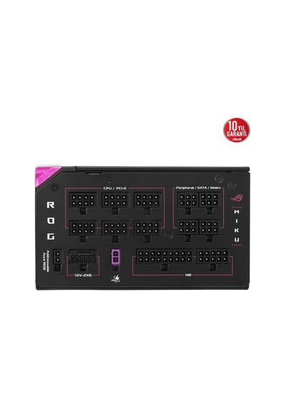 Asus Rog Thor 1200w 80+ Platinum Hatsune Miku Edition Argb Atx 3.1 Gen5 Full Modüler Psu Asus Rog Thor 1200w 80+ Platinum Hatsune Miku Edition Argb Atx 3.1 Gen5 Full Modüler Psu