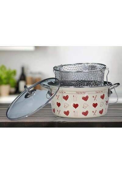 Enjoy Kırmızı Emaye Kızartma Tenceresi 22 Cm Belirtilmemiş
