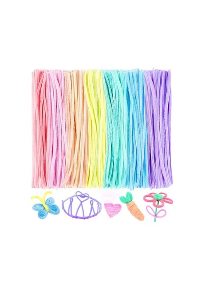 Şönil Pastel Renkler 30 Cm 100 Lü 1 Paket Pastel Renkli Tüylü Tel Peluş Tel 30 Cm Elişi Okul Projeleri Süsleme Genel