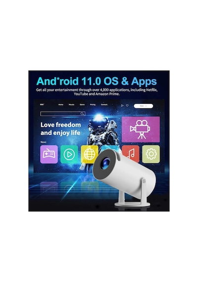X10plus Android Projektör + Game Projector Ultra Hd 4k Ev Sinema Yansıtma Oyun Projeksiyon Cihazı