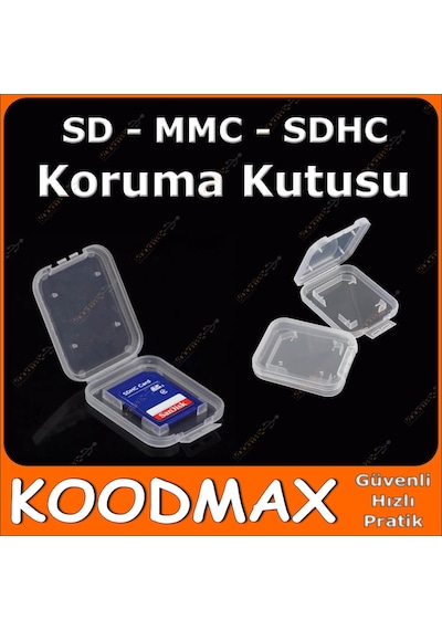 Sd - Mmc - Sdhc Hafıza Kartı Koruma Kutusu Şeffaf