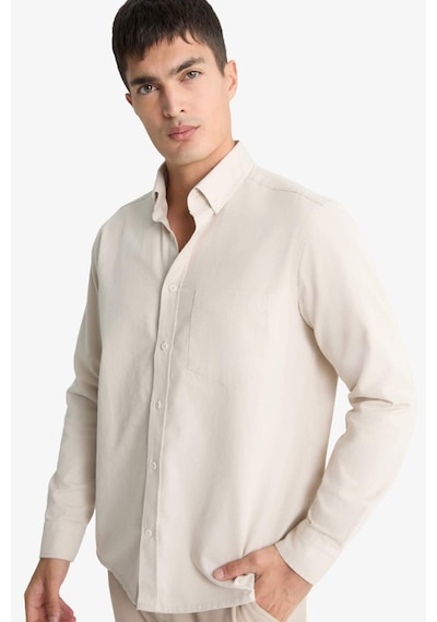 Defacto Regular Fit Polo Yaka Gabardin Uzun Kollu Gömlek F1261ax25auer22 Ekru Defacto Regular Fit Polo Yaka Gabardin Uzun Kollu Gömlek F1261ax25auer22 Ekru