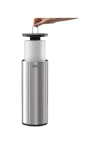 Joseph Joseph Easystore Luxe Paslanmaz Çelik Gizli Tuvalet Kağıdı Tutacağı, Kapaklı Stand, 3 Ruloya Kadar Hods Diğer