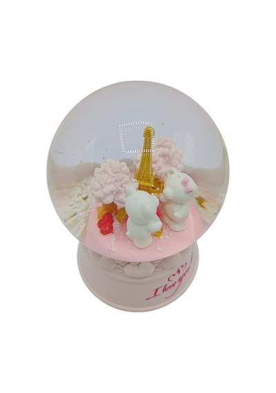 Romantik Paris Love Kar Küresi Müzikli Ve Işıklı 13cm
