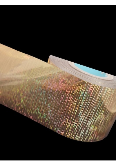Sıcak Baskı Hologram Folyosu 4cm 1m - Desenli Balıkçılık Malzemeleri - Yapay Yem Baskısı