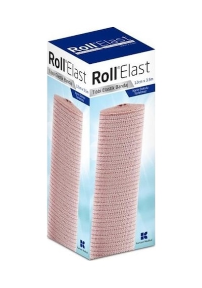 Roll Elast Elastik Bandaj 12 CM x 3.5 M Ten Rengi