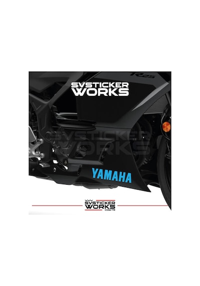 Yamaha Sticker 2 Adet Evrensel Tüm Zeminlere Ve Modellere Uyumlu Mavi