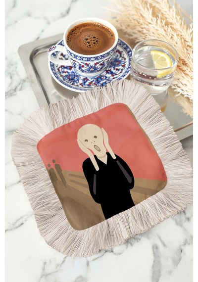 Modern Sanat Esintili Saçaklı Sunum Peçetesi-ikonik Ekspresyonist Rustik Krem Bardak Altlığı Mendil Pastel Kanyon Kumtaşı Modern Sanat Esintili Saçaklı Sunum Peçetesi-ikonik Ekspresyonist Rustik Krem Bardak Altlığı Mendil Pastel Kanyon Kumtaşı