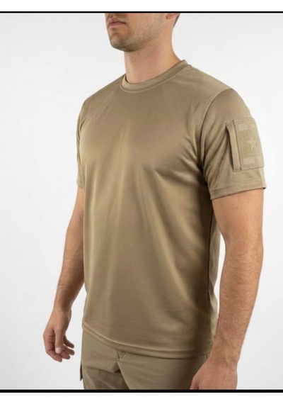 Urbamerteks Bej Cırtlı Tactical T-shirt Kamuflaj