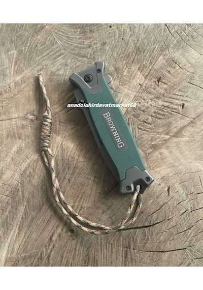 Brownıng 364 Carbon Çelik Özel Cep Çakısı Kamp Çakısı Klipsli Cep Çakısı 22mm Mini Çakı Yeşil