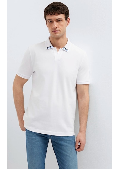 Mavi M0613368-620 Polo Yaka Tişört Erkek Tişort Beyaz